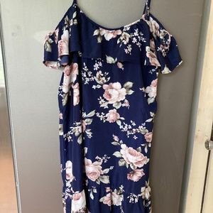 Blue floral dress